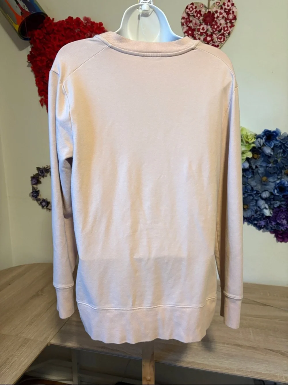 Anthropologie Daily Ritual Terry Cotton Modal Long Sleeve Crew Neck V Sweatshirt - Picture 6 of 12